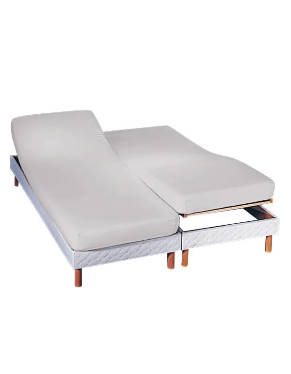 Blancheporte Drap-housse Uni Sommier Articulé Polyester-coton Bonnets 26 Cm 1